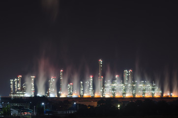 Obraz na płótnie Canvas Petrochemical and Refinery Plant at Rayong.