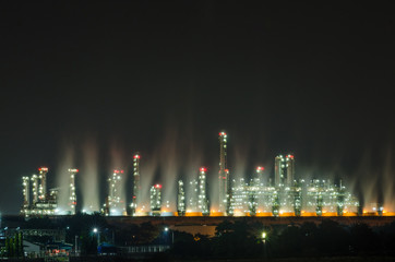 Fototapeta na wymiar Petrochemical and Refinery Plant at Rayong.