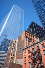 Panele Szklane  Nowy Jork stara i nowoczesna architektura.