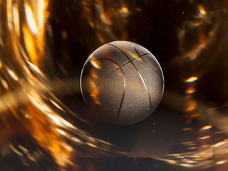 Basketball close-up on studio background - Stock image