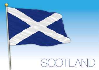 Scotland flag, United Kingdom, vector illustration