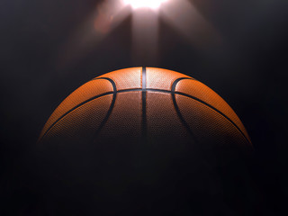 Basketball close-up on studio background - Stock image
