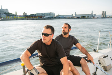 Team athletes Yacht training for the competition
