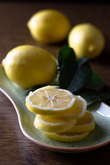 lemons and juicer