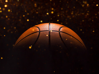 Basketball close-up on studio background - Stock image