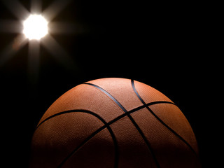 Basketball close-up on studio background - Stock image