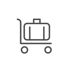 Naklejka premium Luggage moving line icon