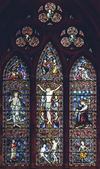 Interiors of Lichfield Cathedral - Stained Glass Nave T