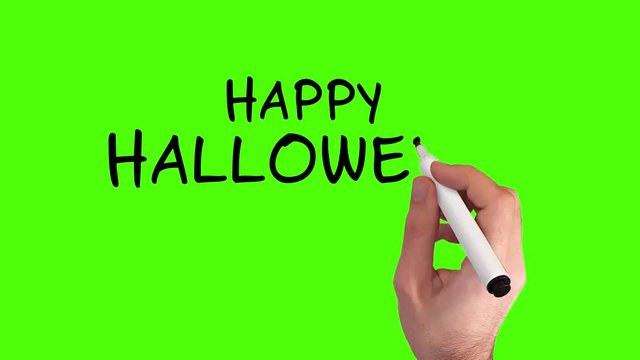 Happy Halloween mit Kürbis - Whiteboard Animation mit Greenscreen