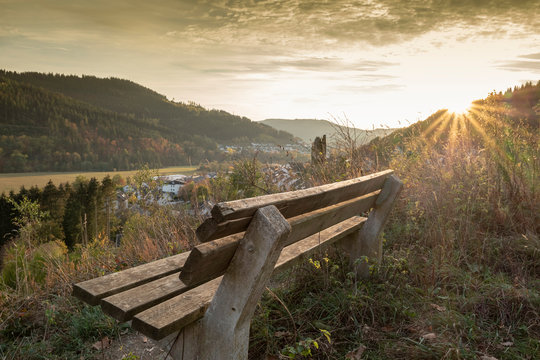 Sitzbank zum ausruhen im wunderschönen Sauerland