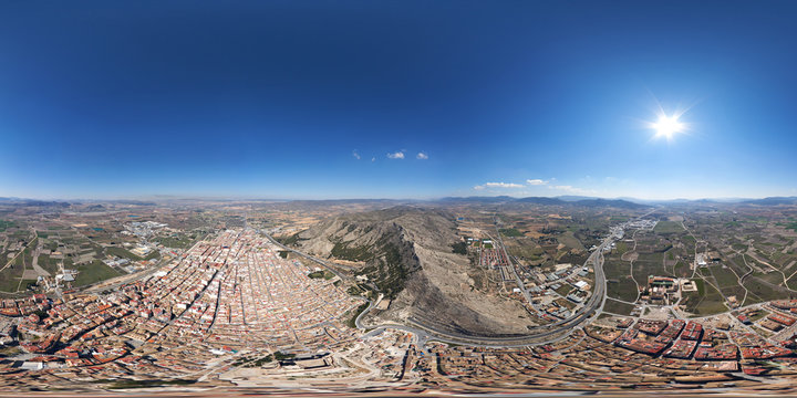 Aerial View Over Villena, Villena, Spain