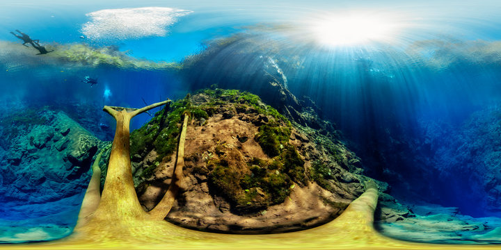 Diving Underwater In The Mysterious Lagoon, Jardim, Brazil