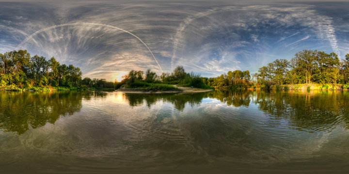 Trees On The Shore Of A River, Povorinskiy Rayon, Russia