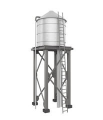 Water Tower Isolated