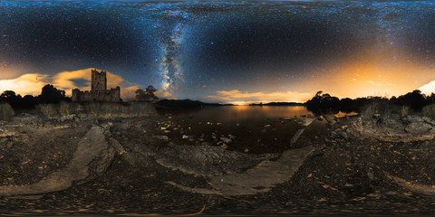 Milky Way Over Ross Castle, Kerry, Ireland