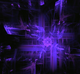 Purple blue pink texture. Fantasy fractal texture. Digital art. 3D rendering. Computer generated image.