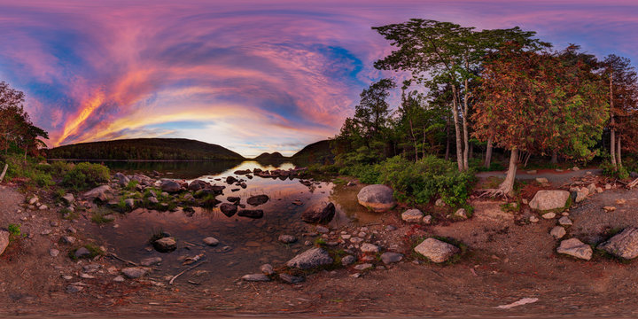 Jordan Pond Sunset, Acadia National Park, Bar Harbor, Maine, United States