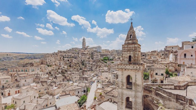 View of the sassi of Matera, Italy