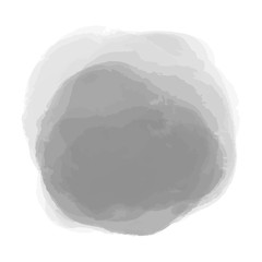 Watercolor spot on white. Aquarelle blotch on isolated background. Watercolour splotch. Blur stain. Abstract backdrop for design. Paint and ink smudges. Doodle for any inscriptions