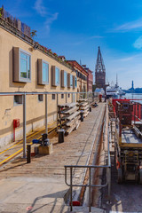 Fototapeta premium Dock in the Port of Genoa, Italy