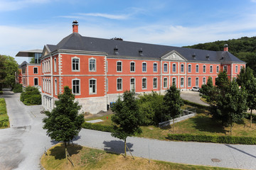 Castle of the Val Saint Lambert crystal factory in Seraing, Belgium