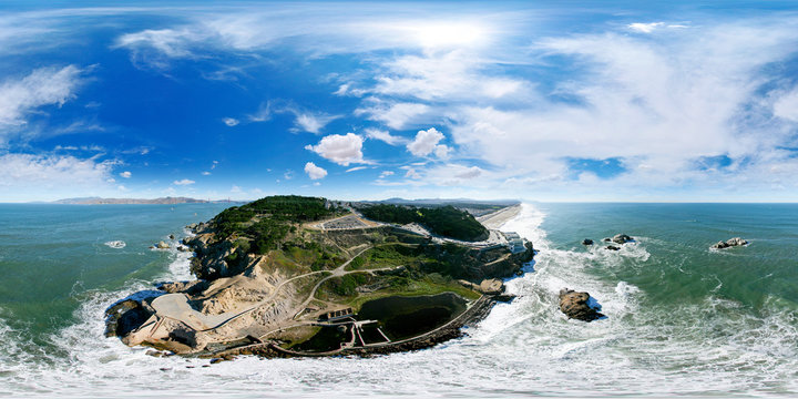 Aerial View Of Sutro Baths, San Francisco, California, United States
