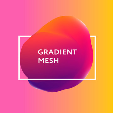 Abstract gradient sphere of violet, pink, blue. Vector template