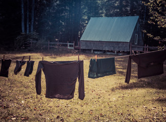 Clothes drying on the line
