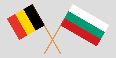 Bulgaria and Belgium. The Bulgarian and Belgian flags. Official colors. Correct proportion. Vector
