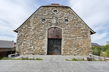 Fototapeta na wymiar Ancient building at the crystal factory of the Val Saint Lambert in Seraing, Belgium