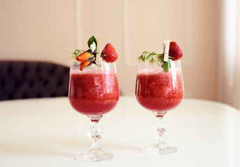 Fresh cocktail with ice