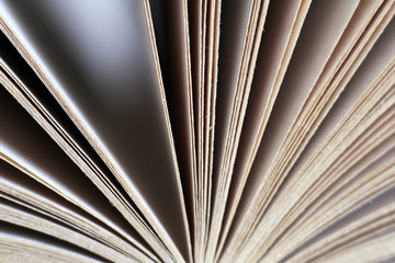 The pages of the book close