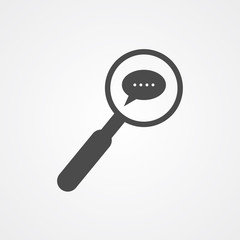Search conversation vector icon sign symbol