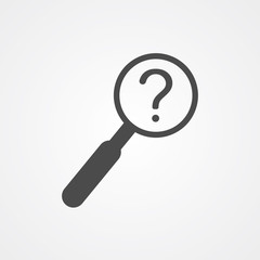 Search question vector icon sign symbol