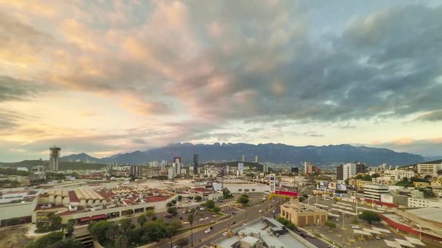 Mexico Monterrey city sunrise time lapse