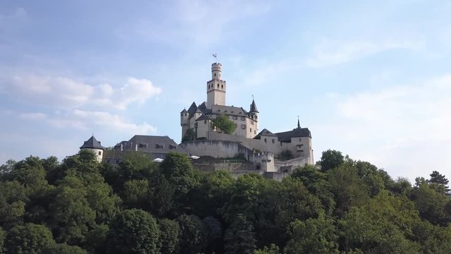 4K Drone Aerial castle Marksburg