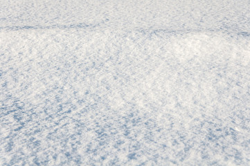 texture of a snowy background close-up