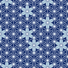 Seamless Abstract Japanese Geometric Pattern Asanoha. Optical Psychedelic Illusion. Wicker Structural Texture.