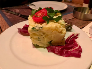 Traditional German Style Potato Salad with Mayonnaise and Mustard Seeds / Kartoffelsalat