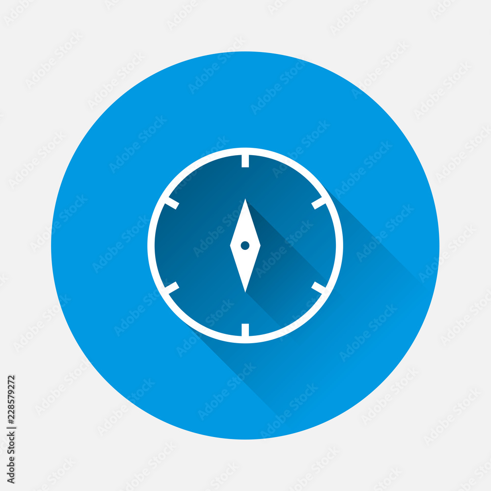 Aufkleber vector compass icon on blue background. flat image compass symbol for determining the sides of the w