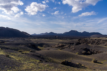 view of mountains on Lanzarote (spain)
