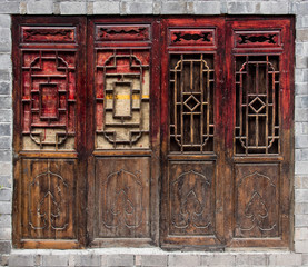 Old Chinese doors in Fenghuang, Hunan, China. Useful as a background.