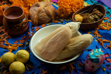 Ofrenda mexicana día de los muertos