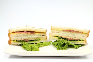 sandwich and vegetable slice cheese