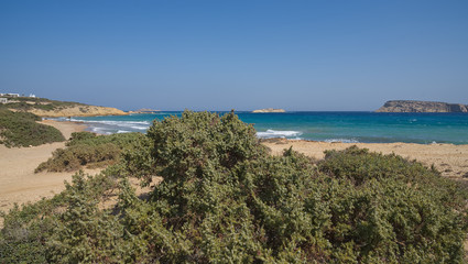 Vrachonisida Kteni bay - Paros coastline and beach - Cyclades Island - Greece