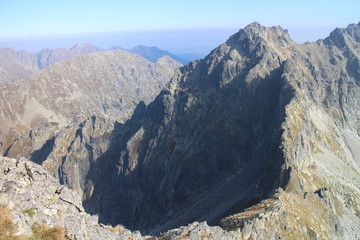 View from top of Kôprovský štít peak (2363 m) in Mengusovska dolina valley, High Tatras, Slovakia © dalajlama