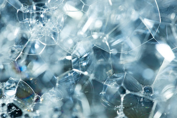 closeup Soap foam and bubbles background soap
