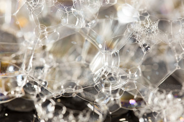 closeup Soap foam and bubbles background soap