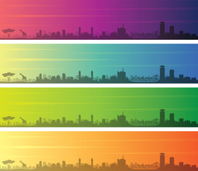 Fototapeta premium Nairobi Multiple Color Gradient Skyline Banner