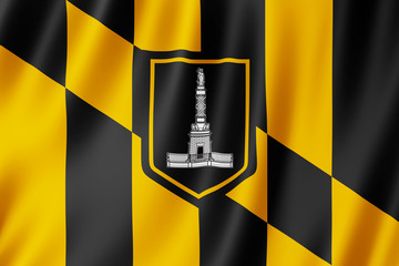 Flag of Baltimore city, Maryland (US) - obrazy, fototapety, plakaty